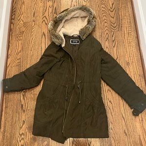 Green winter jacket